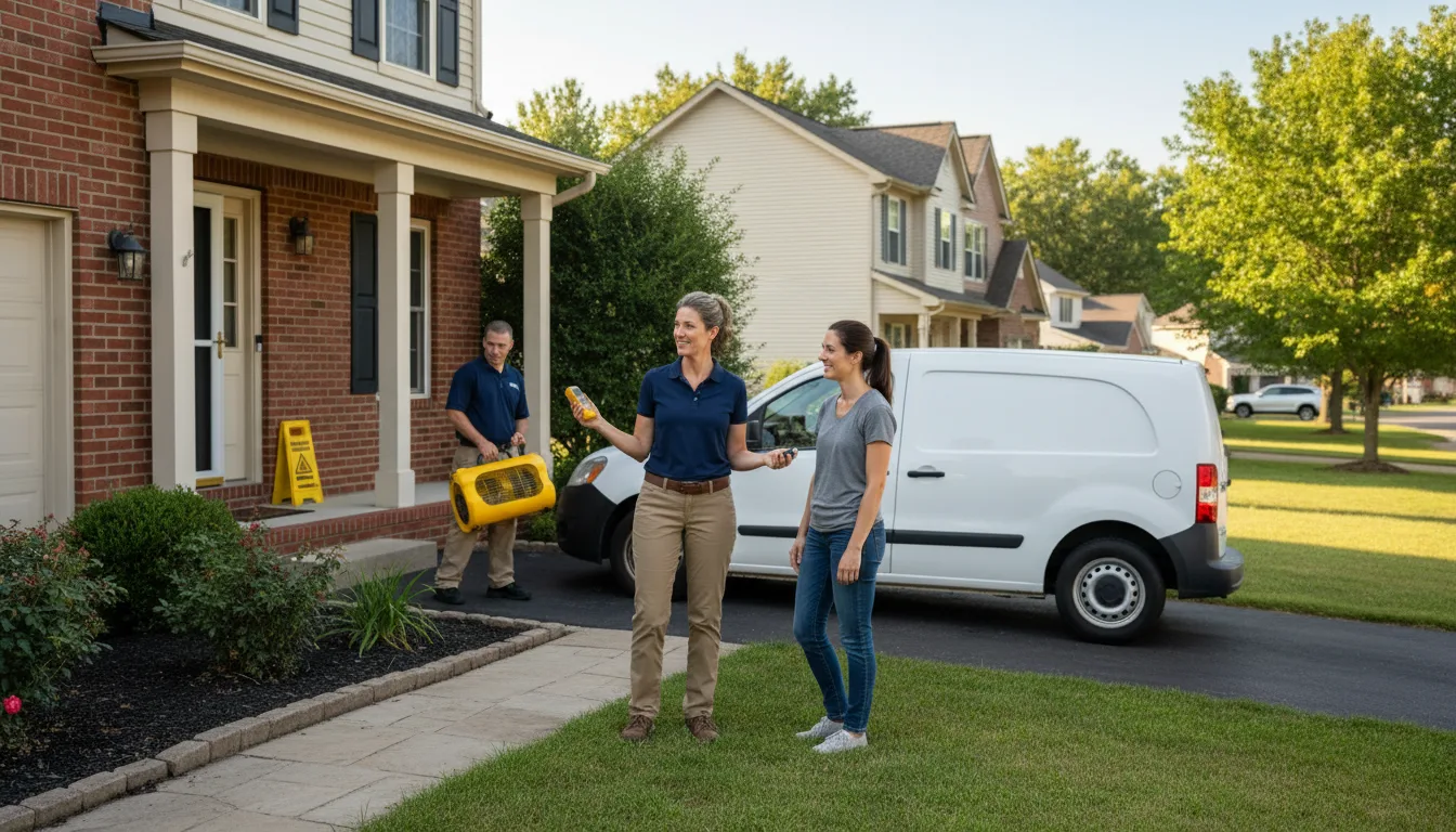 Residential water damage restoration in Thebes, IL